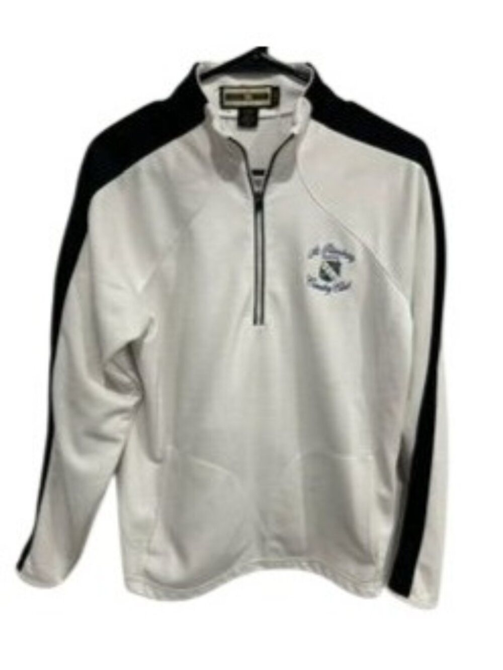 North End Medium White 1/4 Zip Pullover St Petersburg Country Club SPCC Preppy